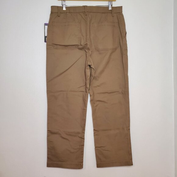 G.H. Bass & Co. Womens Khaki Straight-Leg Pants Size 14 Casual Wear - Picture 2 of 10